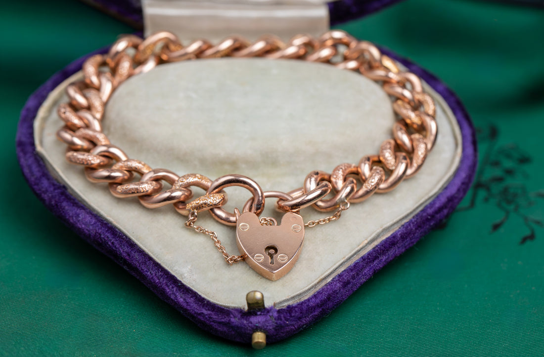 9ct Heart Padlock Bracelet