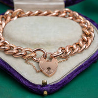 9ct Heart Padlock Bracelet