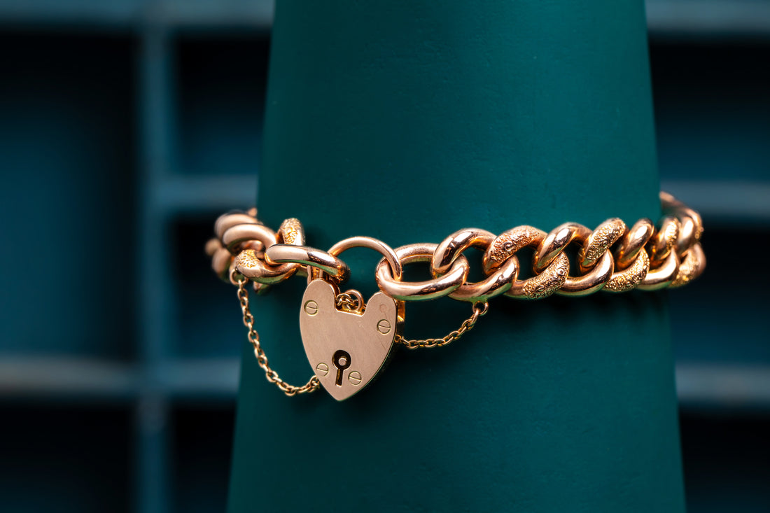 9ct Heart Padlock Bracelet