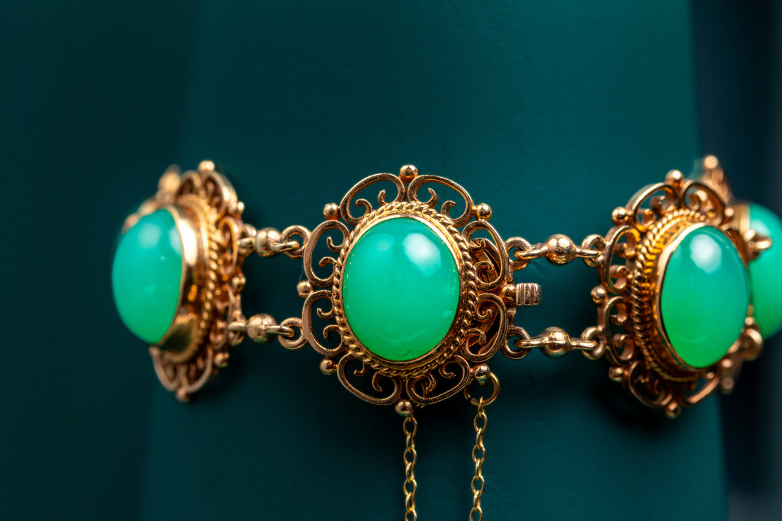 9ct Chrysophrase Bracelet
