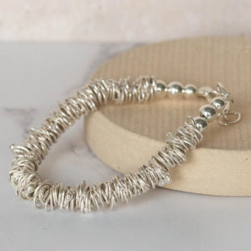 Sterling Silver Rings Bracelet