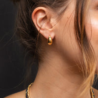 Chunky Tapered Nomad Hoop Earrings