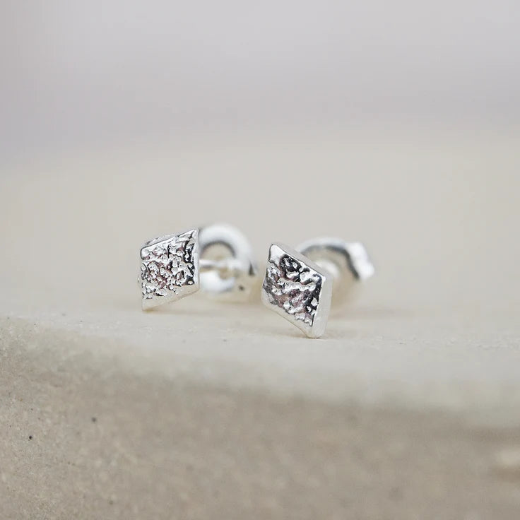 Sterling Silver Mini Studs Diamond