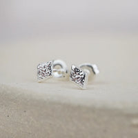 Sterling Silver Mini Studs Diamond