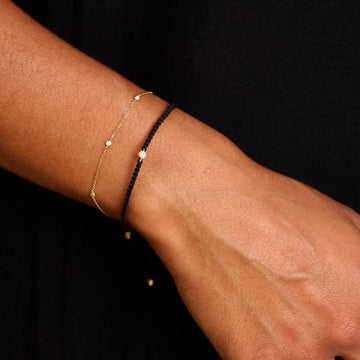 9ct Diamond Station Bracelet