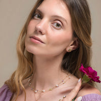 Jardin no. 28-Dainty Tourmaline Flower Earrings