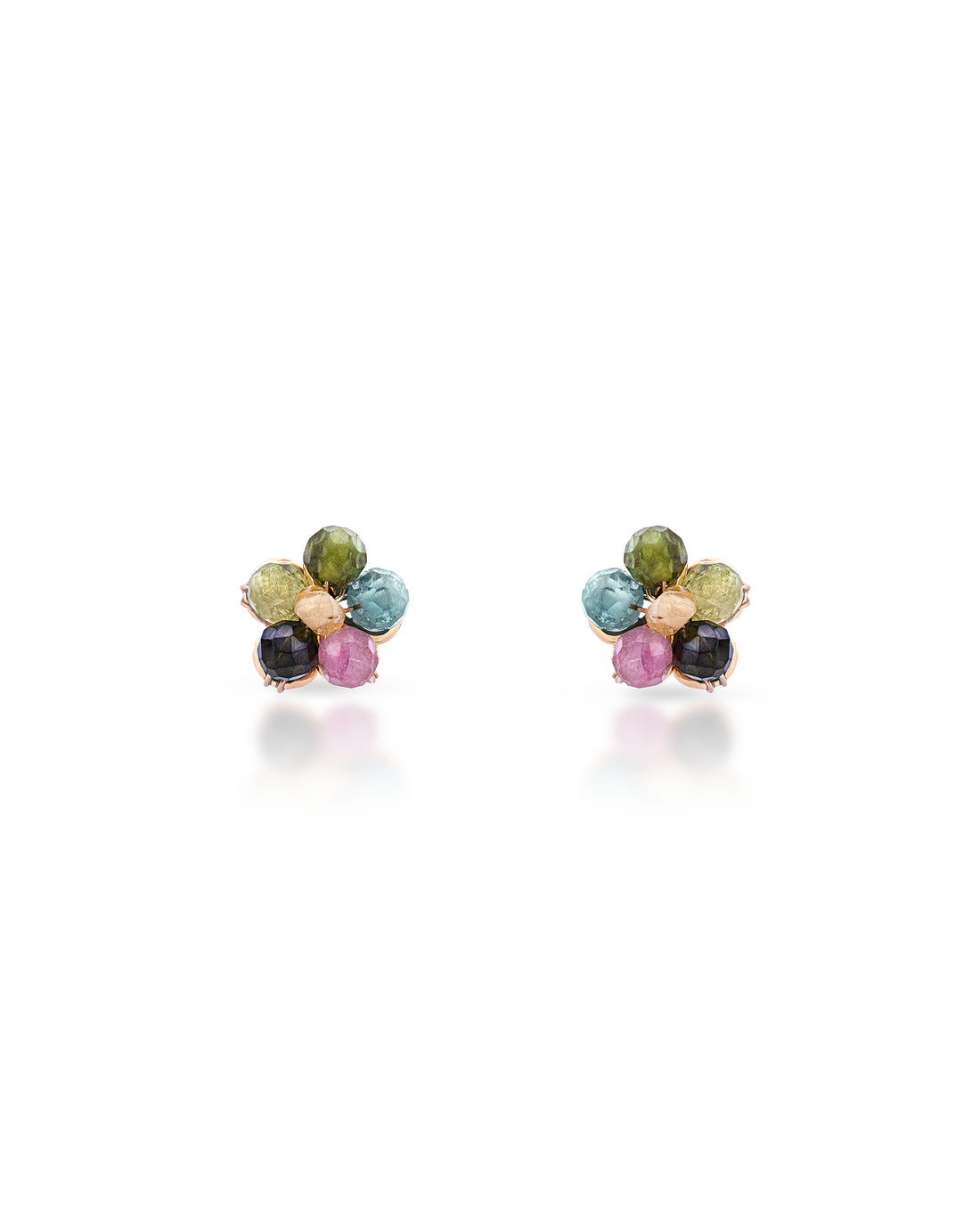 Jardin no. 28-Dainty Tourmaline Flower Earrings