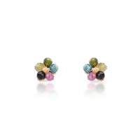 Jardin no. 28-Dainty Tourmaline Flower Earrings