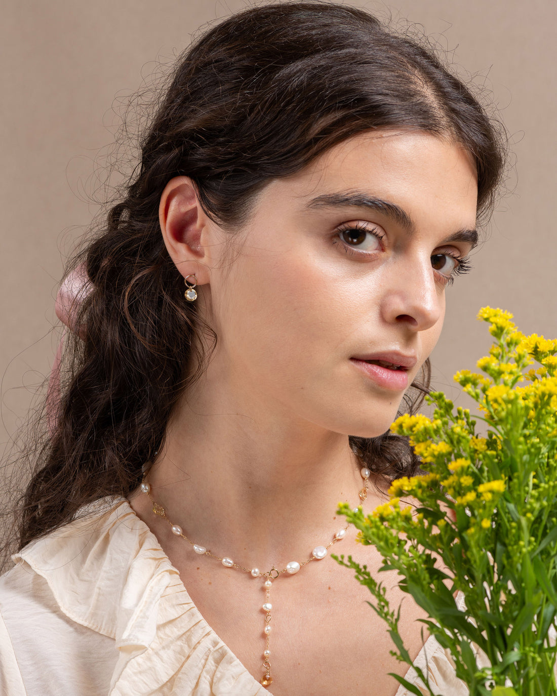 Petale no 4- 9ct Citrine Drop Earrings