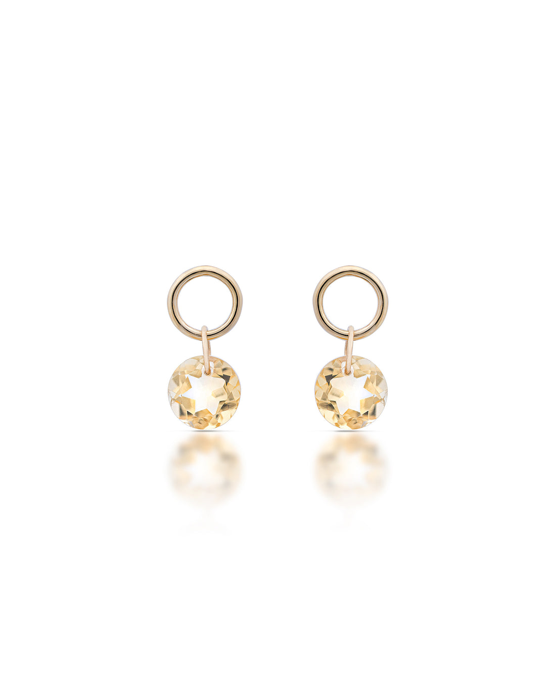 Petale no 4- 9ct Citrine Drop Earrings