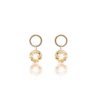 Petale no 4- 9ct Citrine Drop Earrings