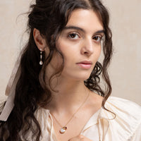 Heritage no 15- 9ct Asymetrical Pearl Drop Earrings