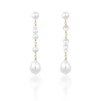 Heritage no 15- 9ct Asymetrical Pearl Drop Earrings