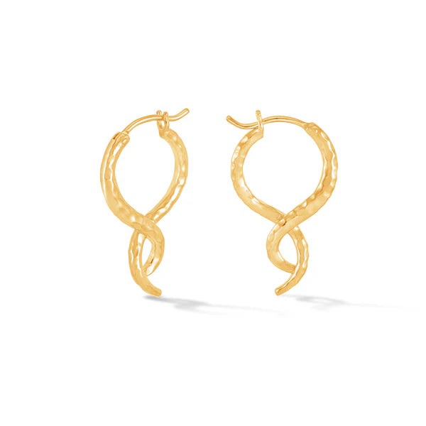 Entwined Small Double Twist Hoop Earrings