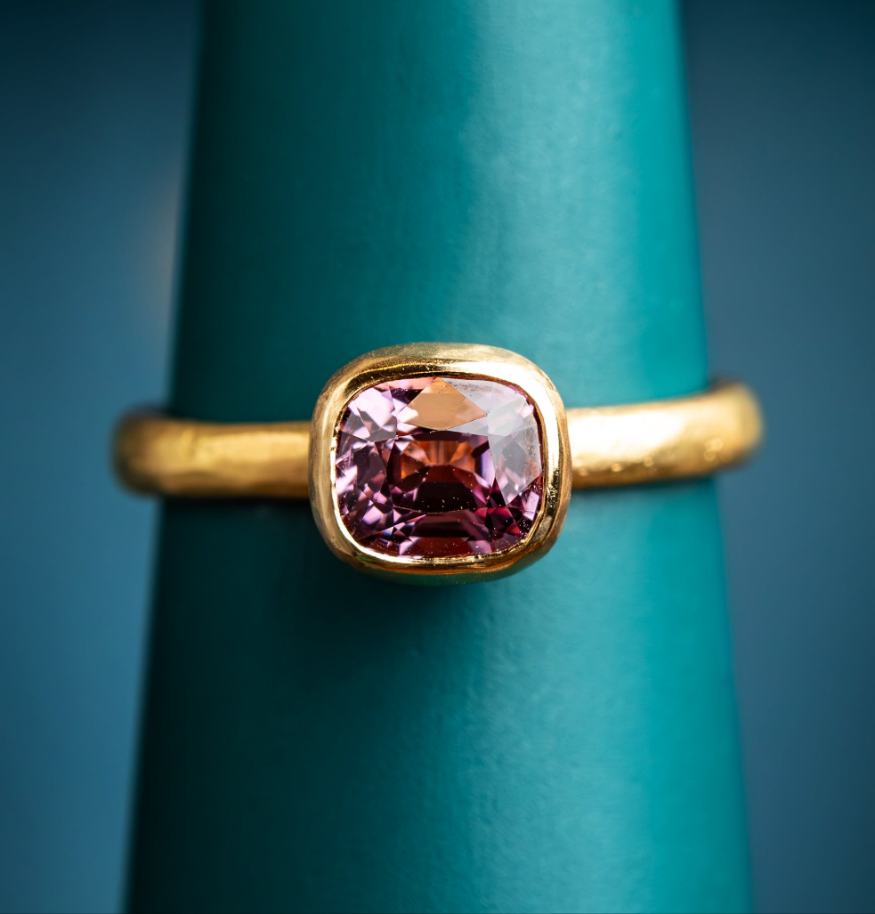 Dusky Pink Spinel Ring