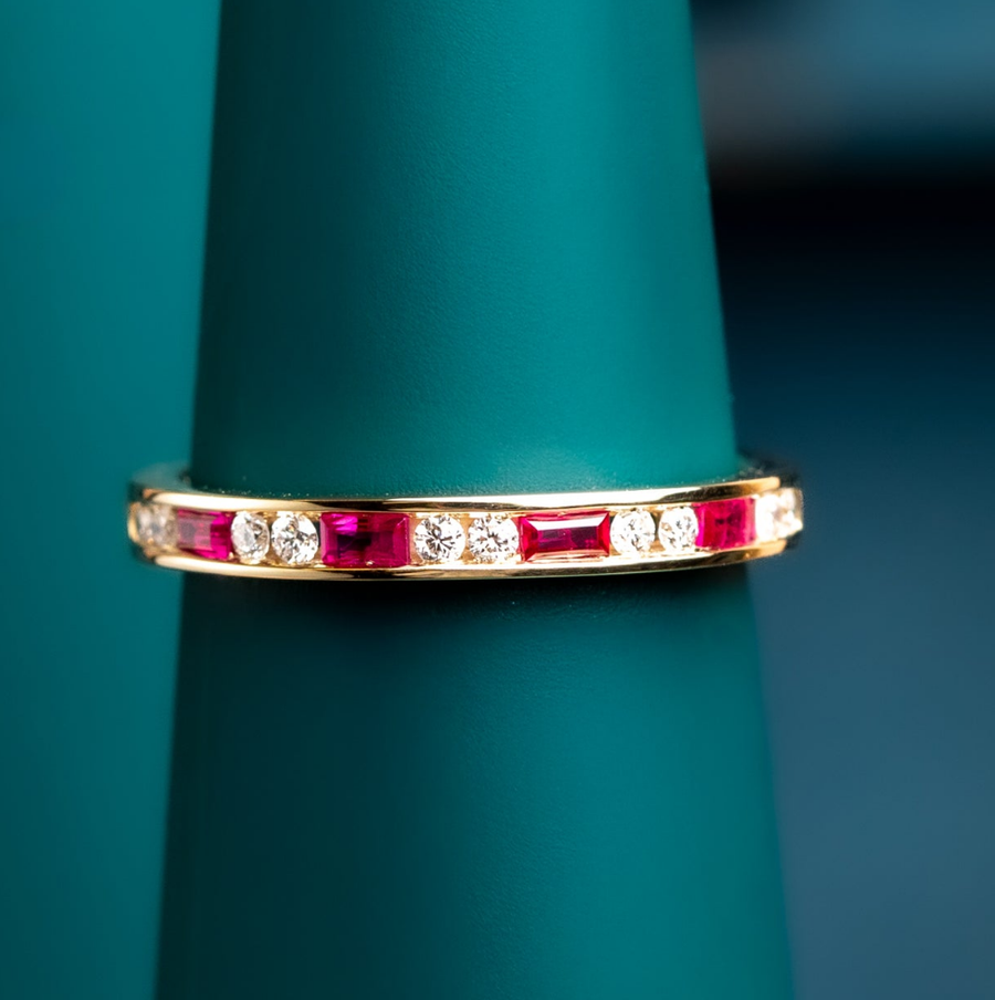 Ruby and Diamond Eternity Ring