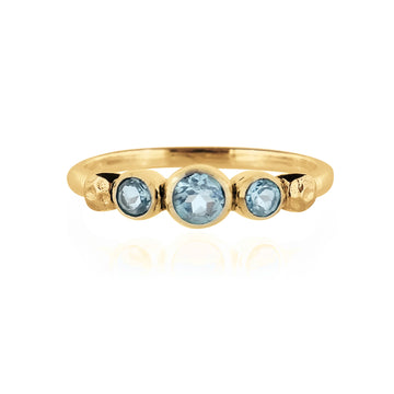 Lakshmi Ring - Blue Topaz in Gold