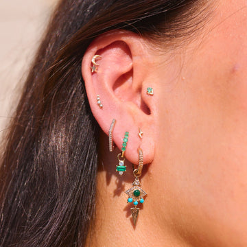 Malachite Eye Earring Charm