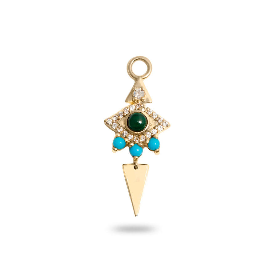 Malachite Eye Earring Charm
