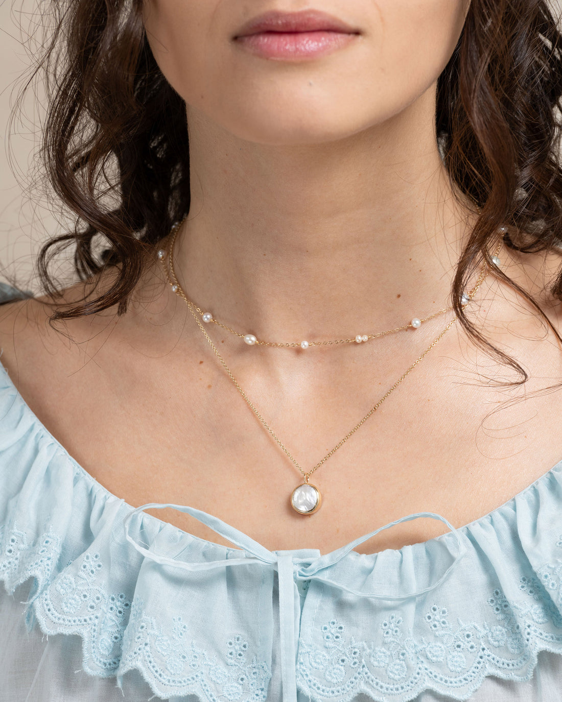 Héritage no. 3-9ct Yellow Gold Pearl Pendant Necklace