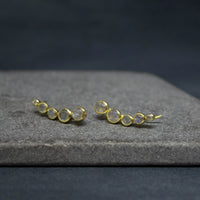 Gold Vermeil Labradorite Climber Earrings