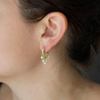 Brushed Gold Vermeil Pearl Teadrop Earrings