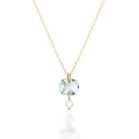 Heritage no 7- 9ct Green Amethyst and Pearl Pendant