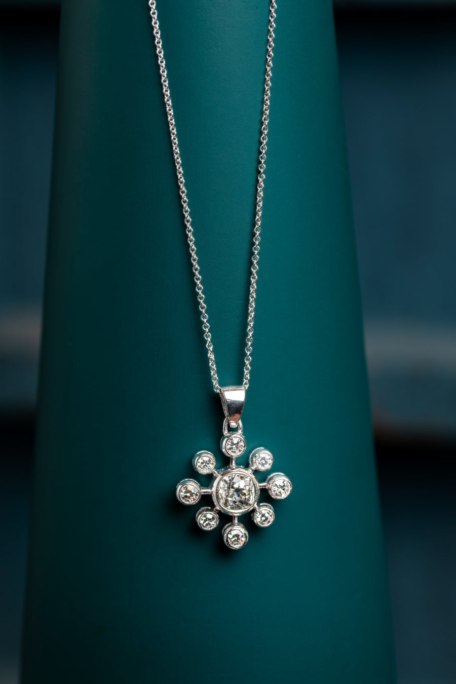 old cut diamond pendant