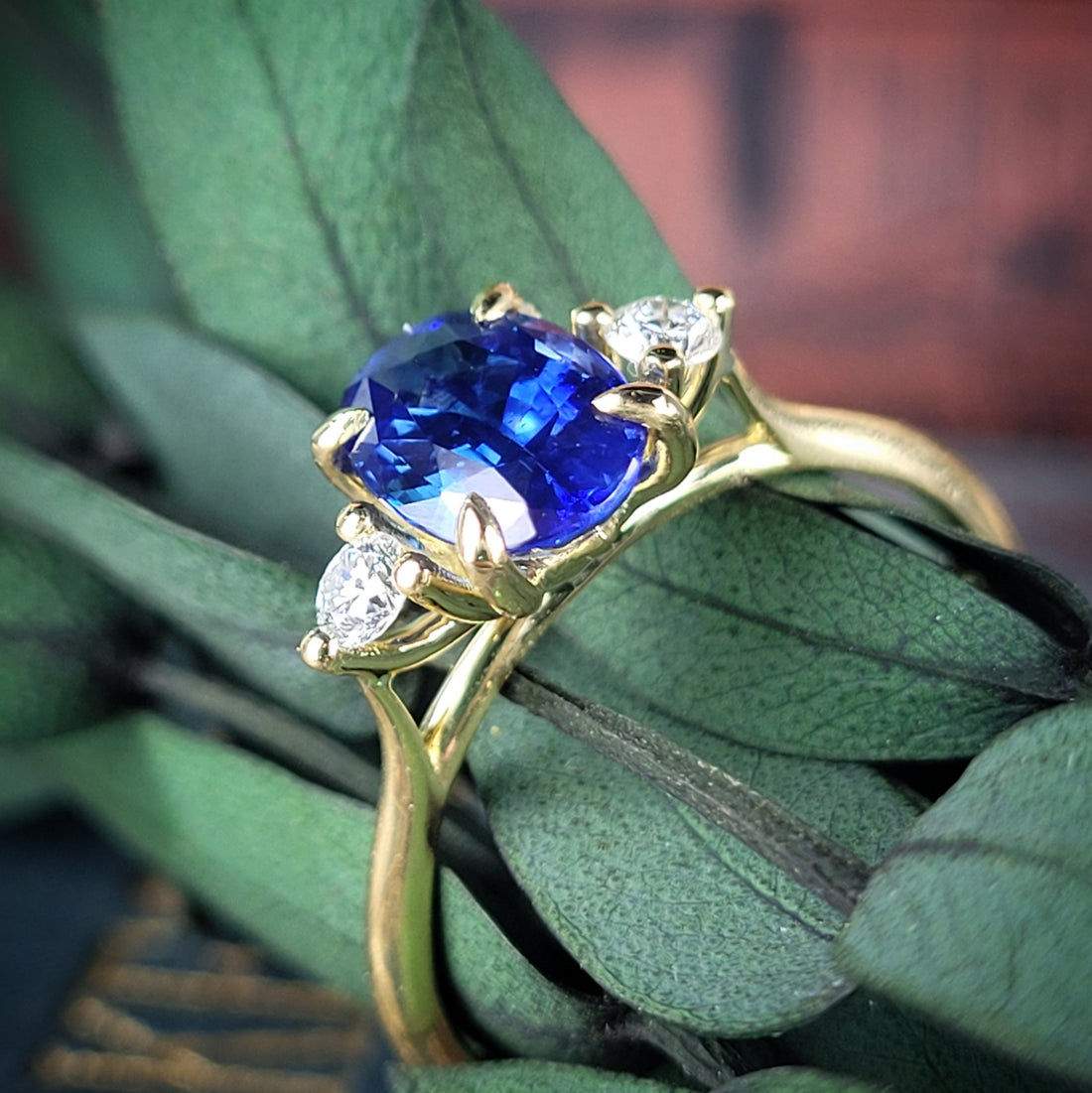 Reclaimed Sapphire Three Stone Ring