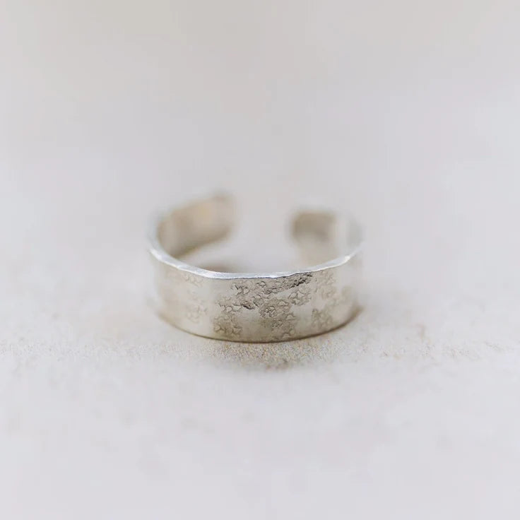 Sterling Silver Hammered Toe Ring