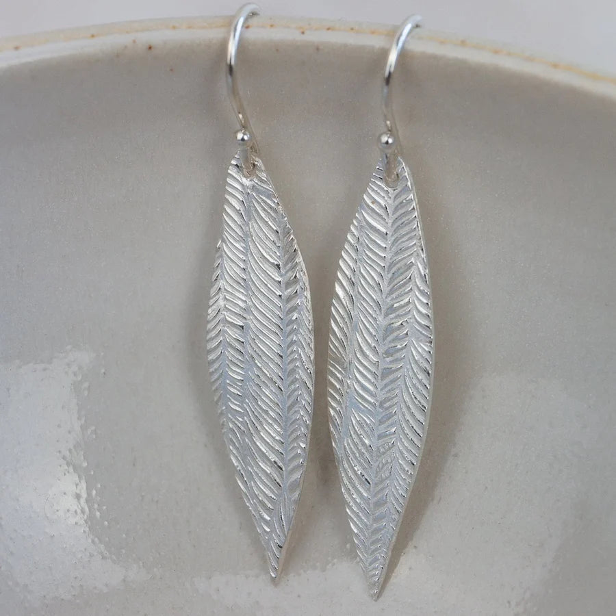 Silver Palm Earrings