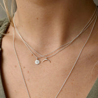 Silver Mini Moonlight Pendant Necklace