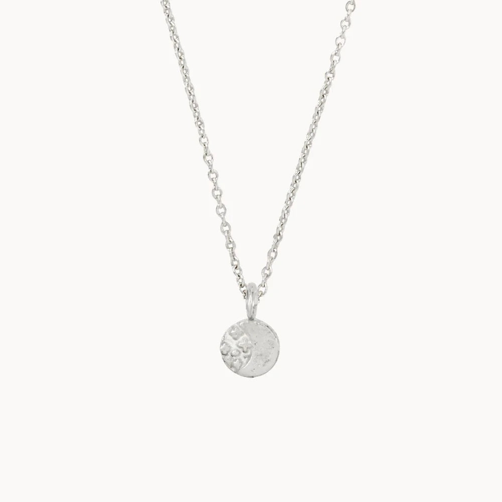 Silver Mini Moonlight Pendant Necklace