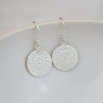 Sterling Silver Small Mandala Earrings