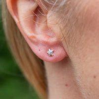 Sterling Silver Mini Studs Star