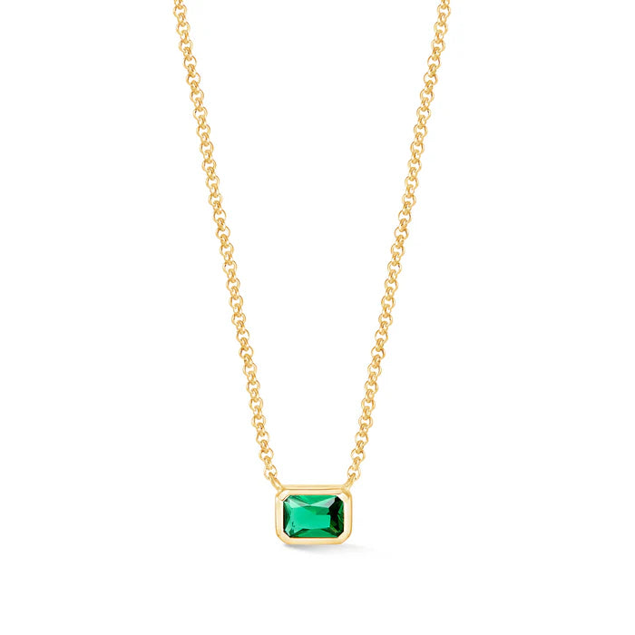 Octagon Green Garnet Tutti Frutti Necklace