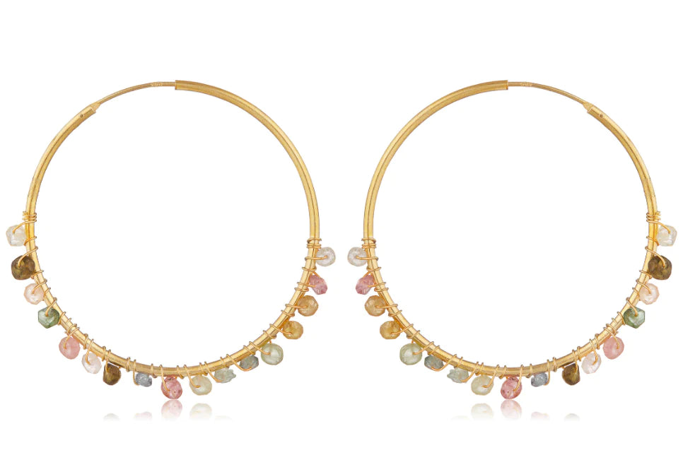 Adore Tourmaline Hoop Earrings