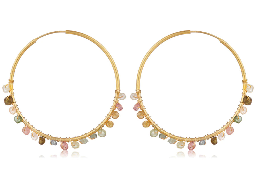 Adore Tourmaline Hoop Earrings
