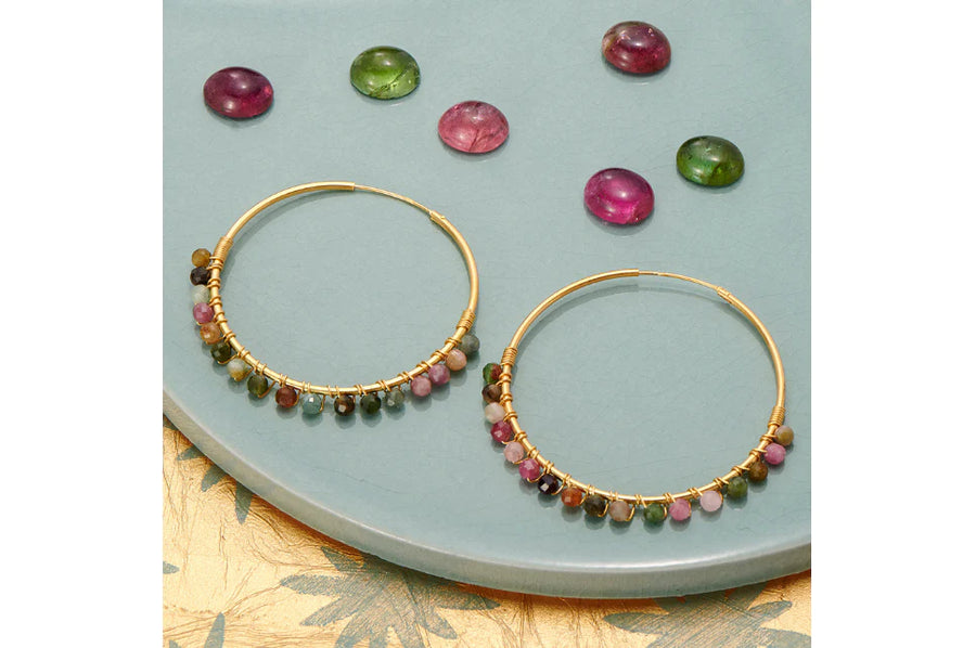Adore Tourmaline Hoop Earrings