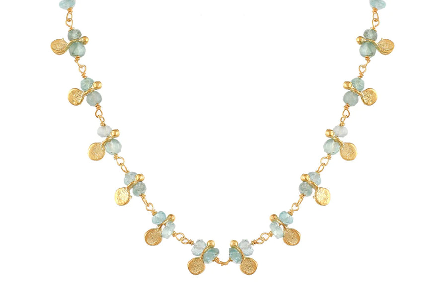 Apatite & Mini Disc Necklace