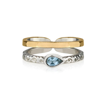 Aura Magic Blue Topaz Midi Ring