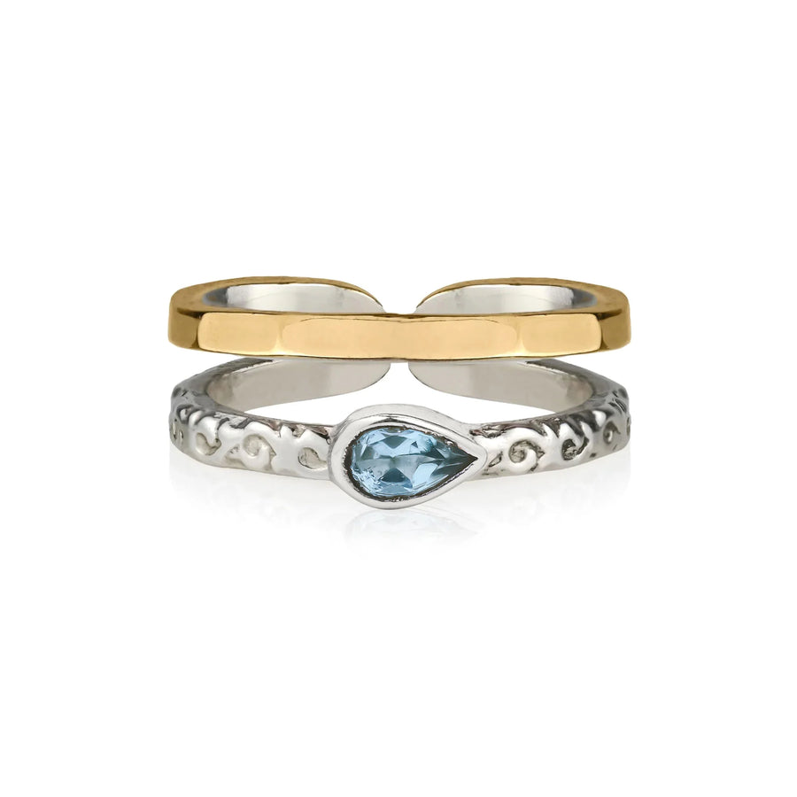 Aura Magic Blue Topaz Midi Ring