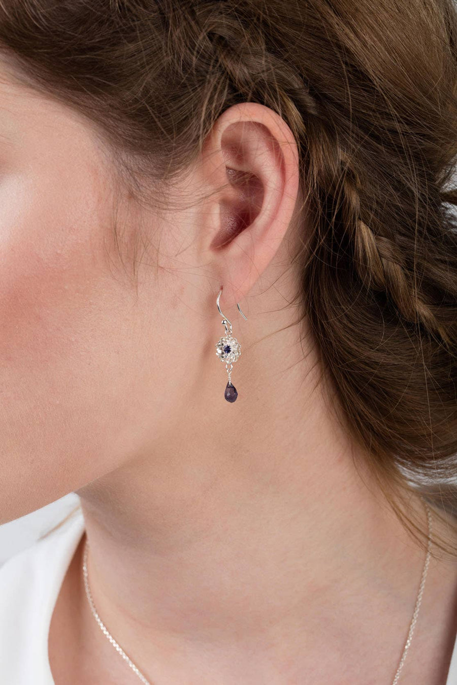 Gold Vermeil Dahlia Drop Briolette Earrings