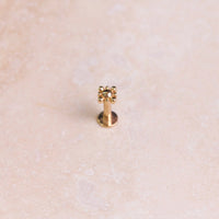 Beaded Flower Flat Back Earring