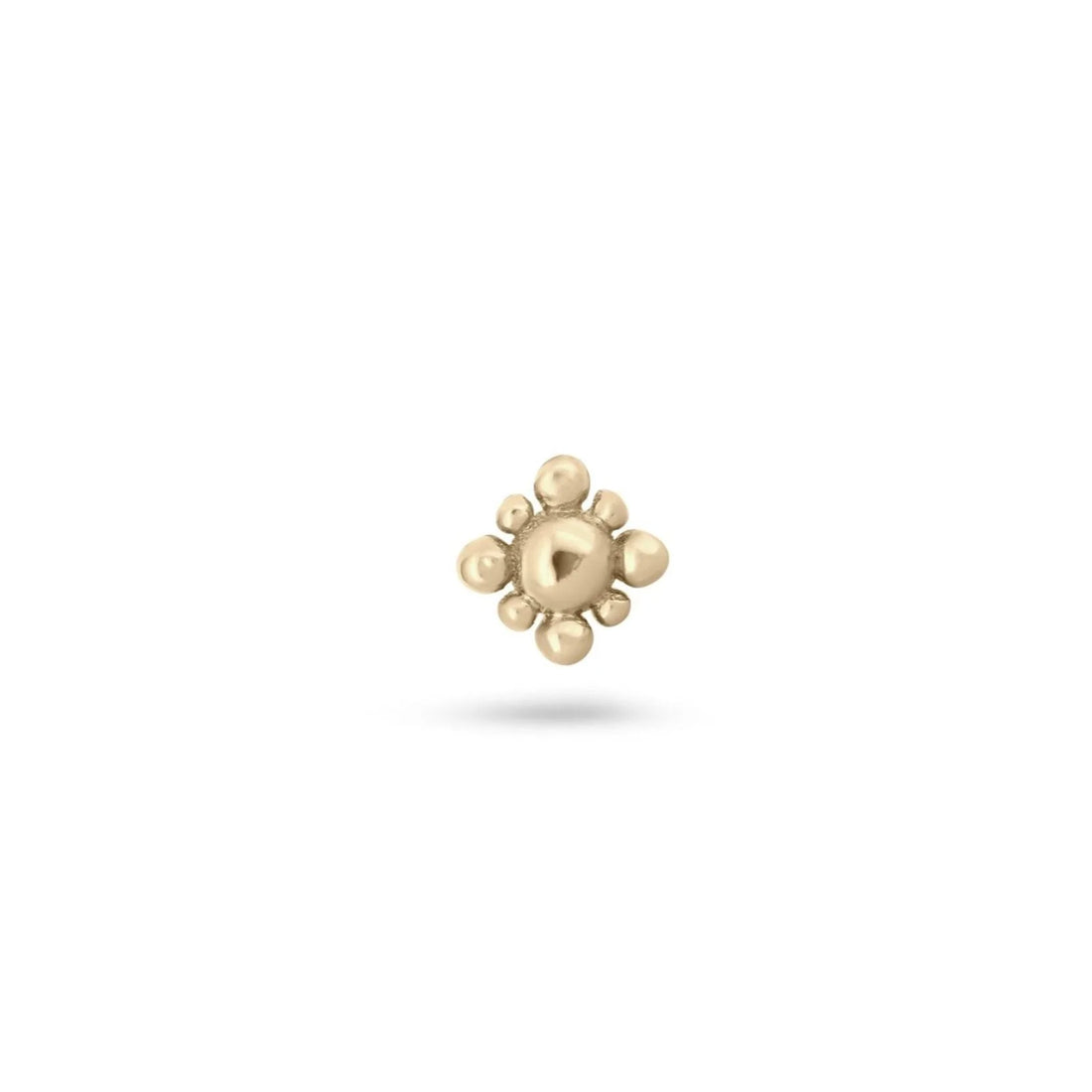 Beaded Flower Flat Back Earring