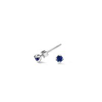 Silver Blue Sapphire Orissa Stud Earrings