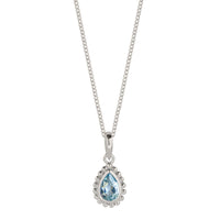 Blue Topaz Silver Necklace