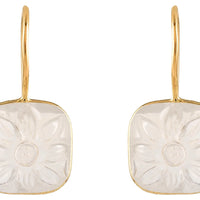 Carmela Carved Rock Crystal Drop Earrings