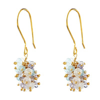 Charlotte Aquamarine & Iolite Bead Earrings