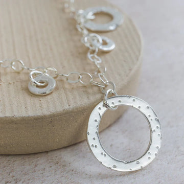 Silver Large Circles Necklace